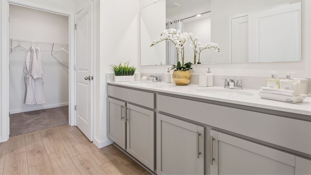 Furnished interior in a model home at Crossroads at Kelly Park in Apopka (Image 14). Furnished interior in a model home at Crossroads at Kelly Park in Apopka (Image 14).