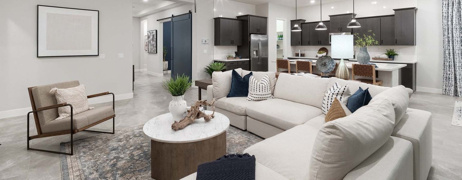 Furnished interior in a model home at Alora at Ironwing in Litchfield Park (Image 7).