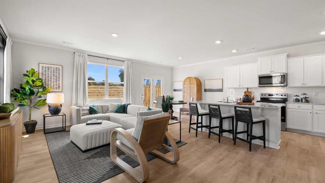 Furnished interior in a model home at Hughes Court in Dawsonville (Image 6).