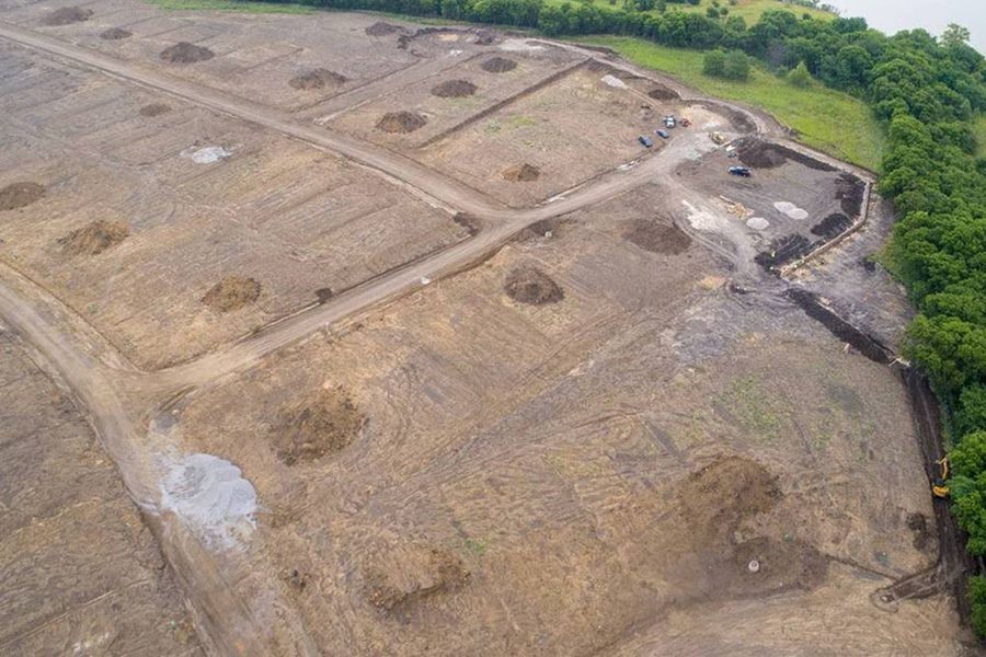 Site preparation and early development at Valencia on The Lake in Little Elm, TX (Image 10).