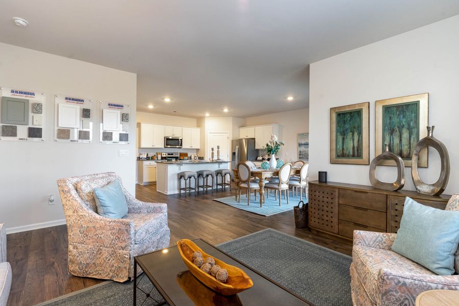 Furnished interior in a model home at Island Green in Myrtle Beach (Image 63).
