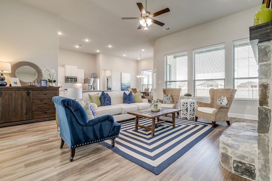 Furnished interior in a model home at Creekview Farms in Greenville (Image 12).