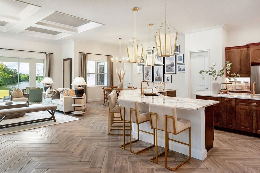 Furnished interior in a model home at Marisol Pointe at MiraBay Signature Series in Apollo Beach (Image 7).