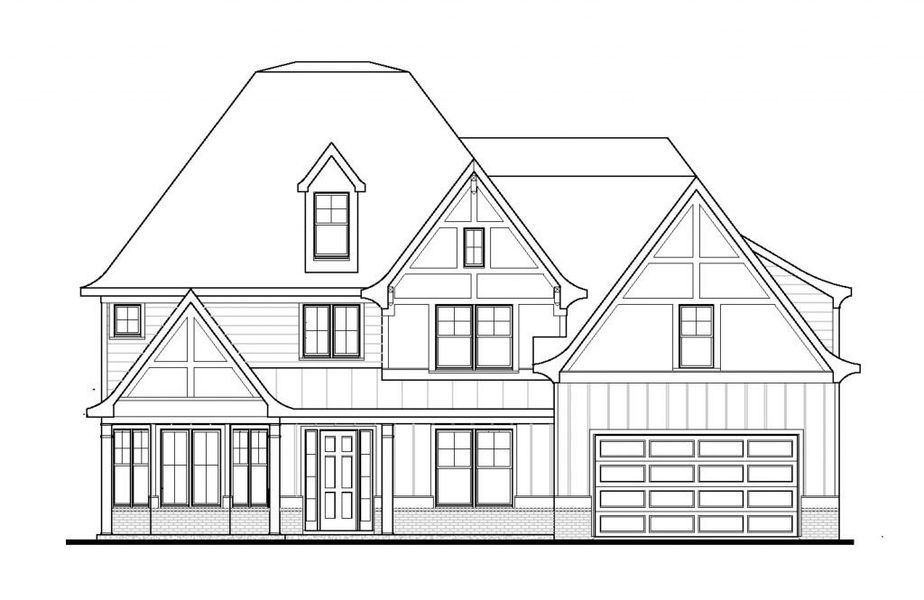 Architectural rendering of home exteriors planned for Mill Farms in Peachtree City, GA (Image 7).