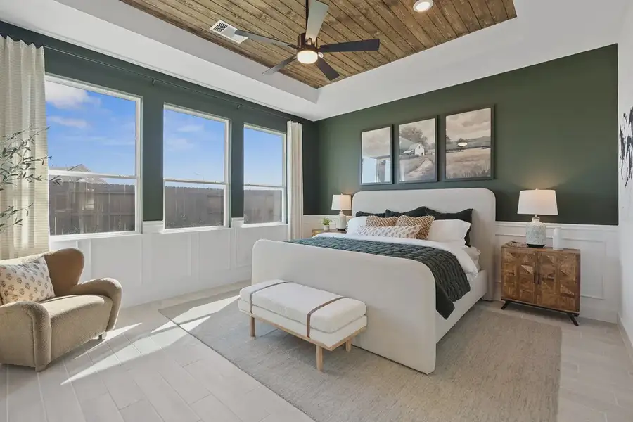 Furnished interior in a model home at Brookewater 60's in Rosenberg (Image 33).
