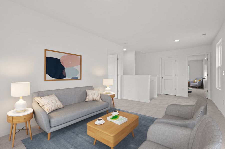 Furnished interior in a model home at Castlewood South in Taylor (Image 6).