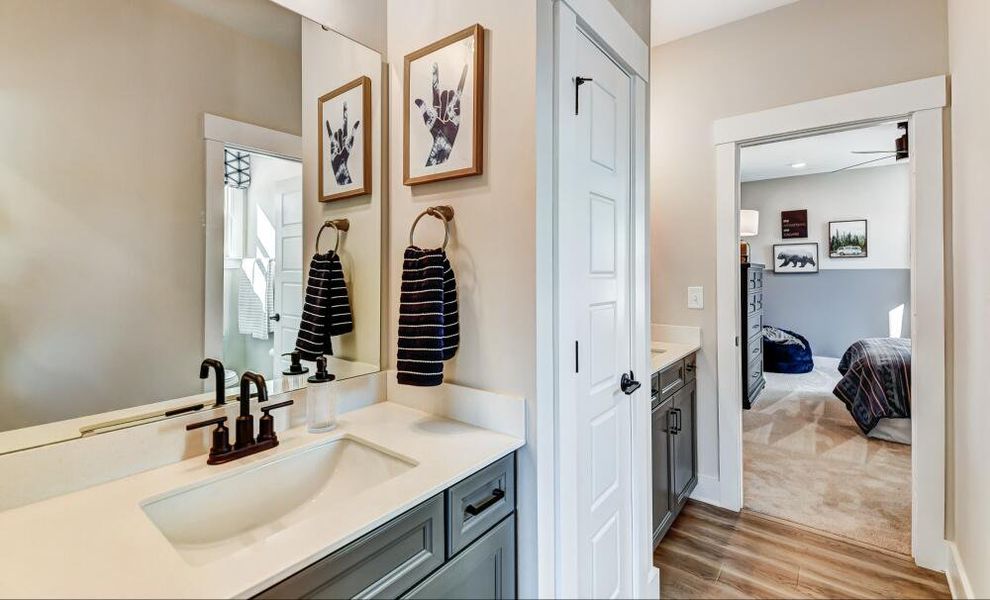 Furnished interior in a model home at Hancock Farms in Aiken (Image 6). Furnished interior in a model home at Hancock Farms in Aiken (Image 6).