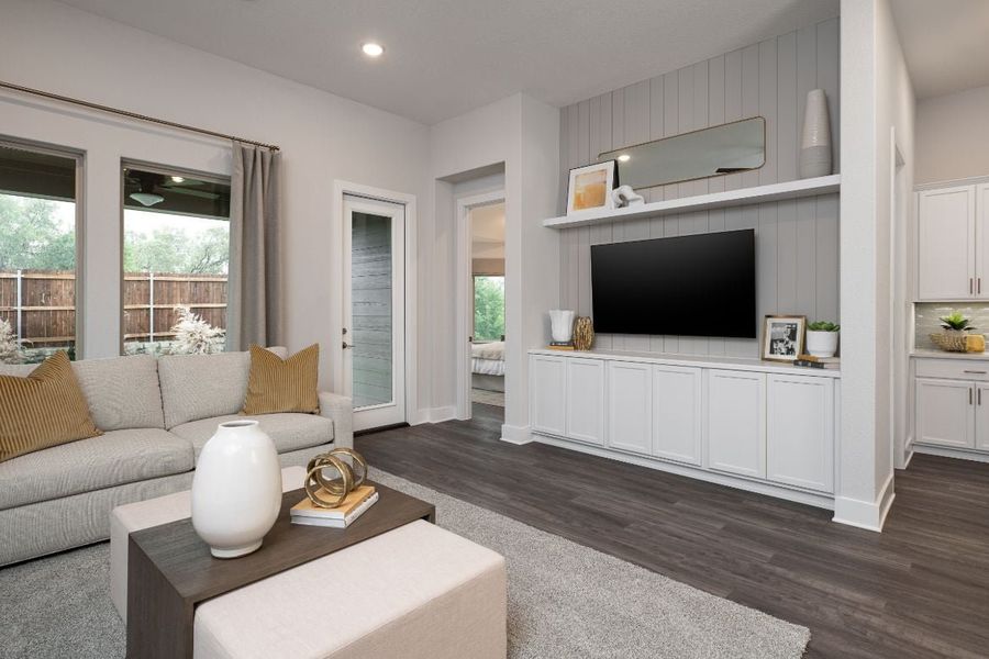 Furnished interior in a model home at View at the Reserve in Mansfield (Image 20).