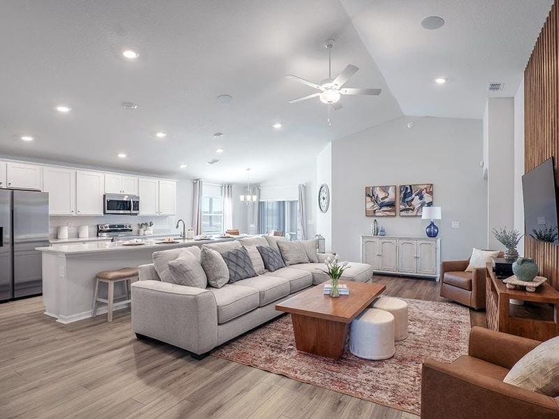 Homes at Touchstone feature desirable open-concept layouts - Raychel model home in Lakeland, FL