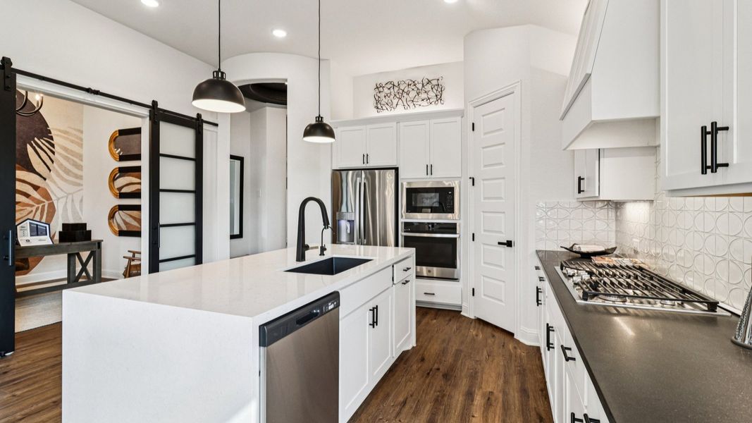 Furnished interior in a model home at Meyer Ranch – Premier in New Braunfels (Image 27).
