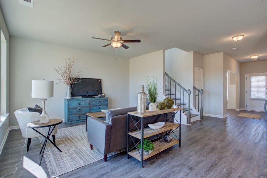 Furnished interior in a model home at Legends at Old Monroe in Monroe (Image 7).