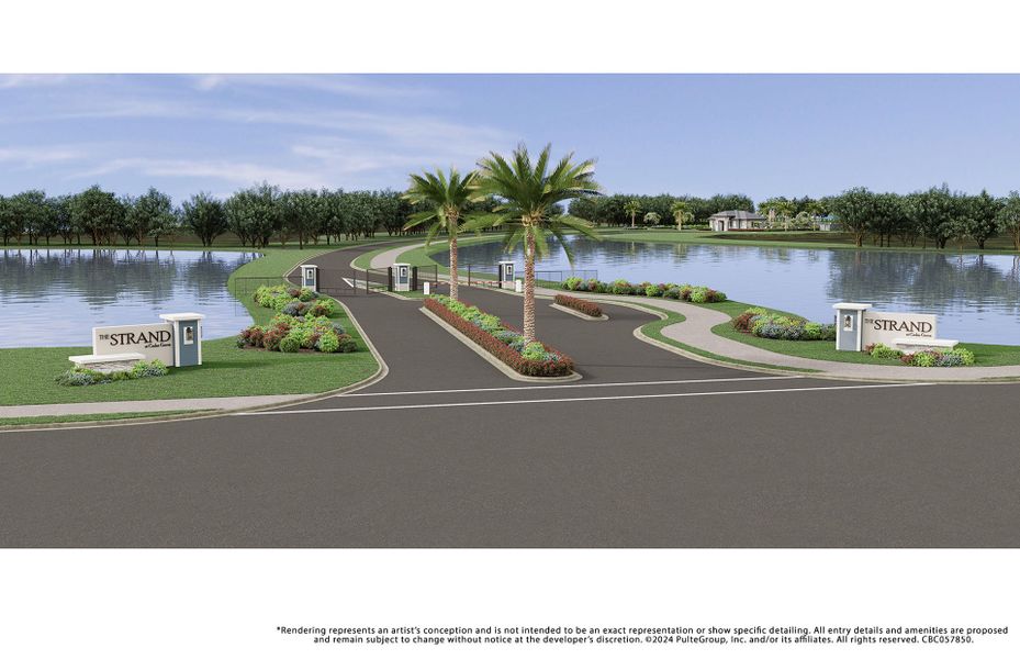 Welcoming community entrance into this new build community in Sarasota, FL area Welcoming community entrance into this new build community in Sarasota, FL area