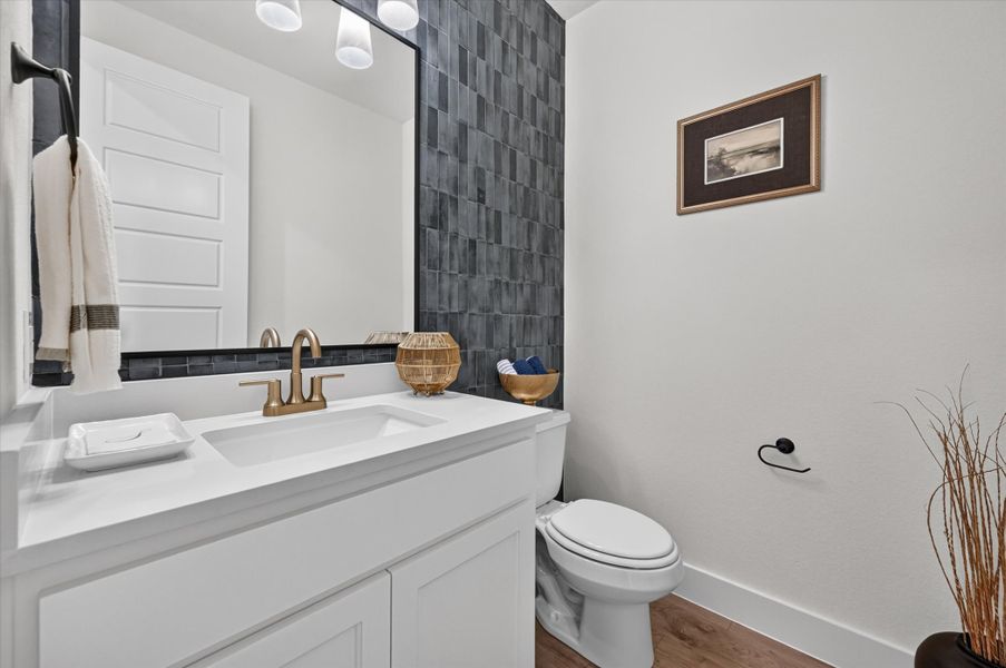Furnished interior in a model home at Paloma Ranches in Justin (Image 19).