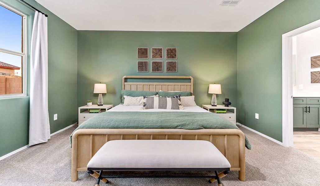 Furnished interior in a model home at Coronet at Gladden Farms in Marana (Image 58).