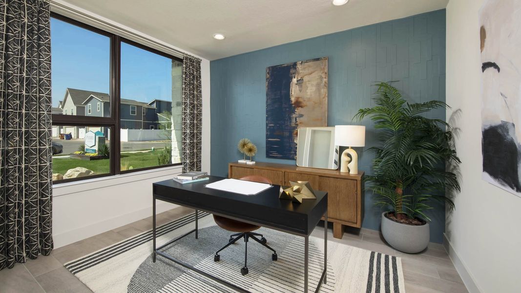 Furnished interior in a model home at Easton Park 60' in Austin (Image 7).