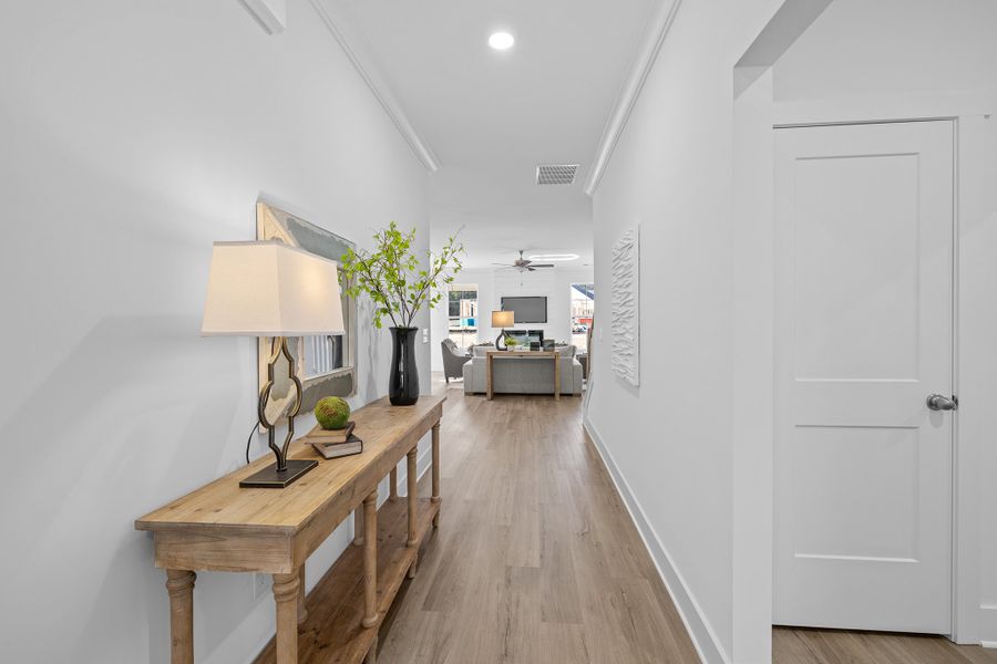 Furnished interior in a model home at Enclave at Harbor Club in Greensboro (Image 15).