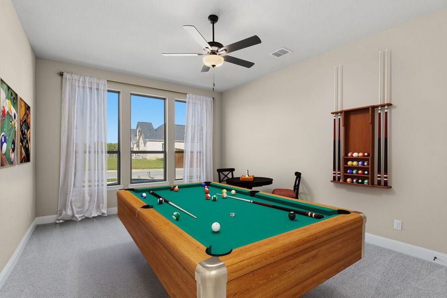 Furnished interior in a model home at The Ridge at Northlake 70s in Northlake (Image 34).