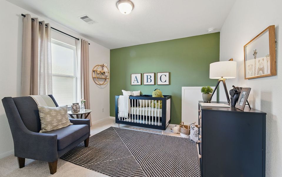 Furnished interior in a model home at Windrose Green in Angleton (Image 73).