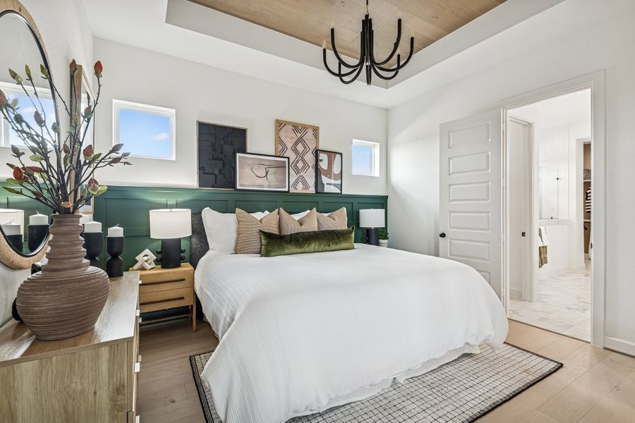 Furnished interior in a model home at Elyson 40' in Katy (Image 9).