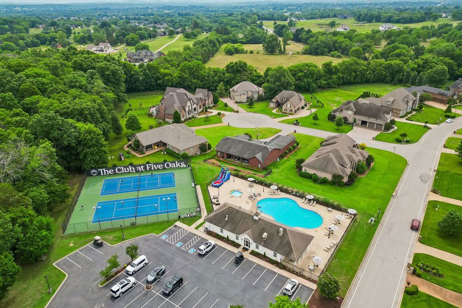 Aerial view of the The Preserve at Five Oaks community in Lebanon, TN, showing layout and nearby surroundings (Image 11). Aerial view of the The Preserve at Five Oaks community in Lebanon, TN, showing layout and nearby surroundings (Image 11).