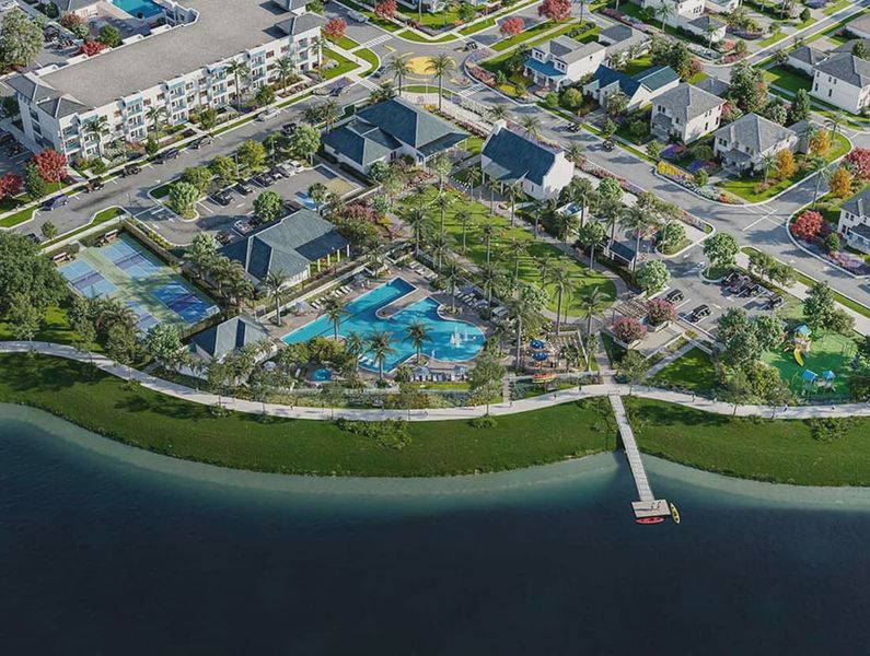 Aerial view of the Seaflower community in Bradenton, FL, showing layout and nearby surroundings (Image 9).