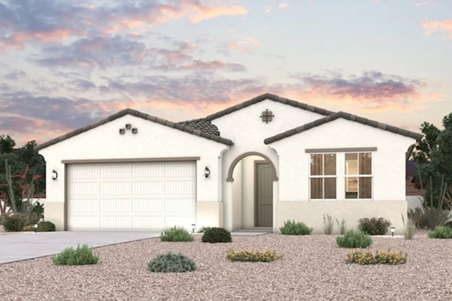 Front exterior of a home in the The Foothills Collection at Rancho Vista community, located in Sun City, AZ (Image 20).