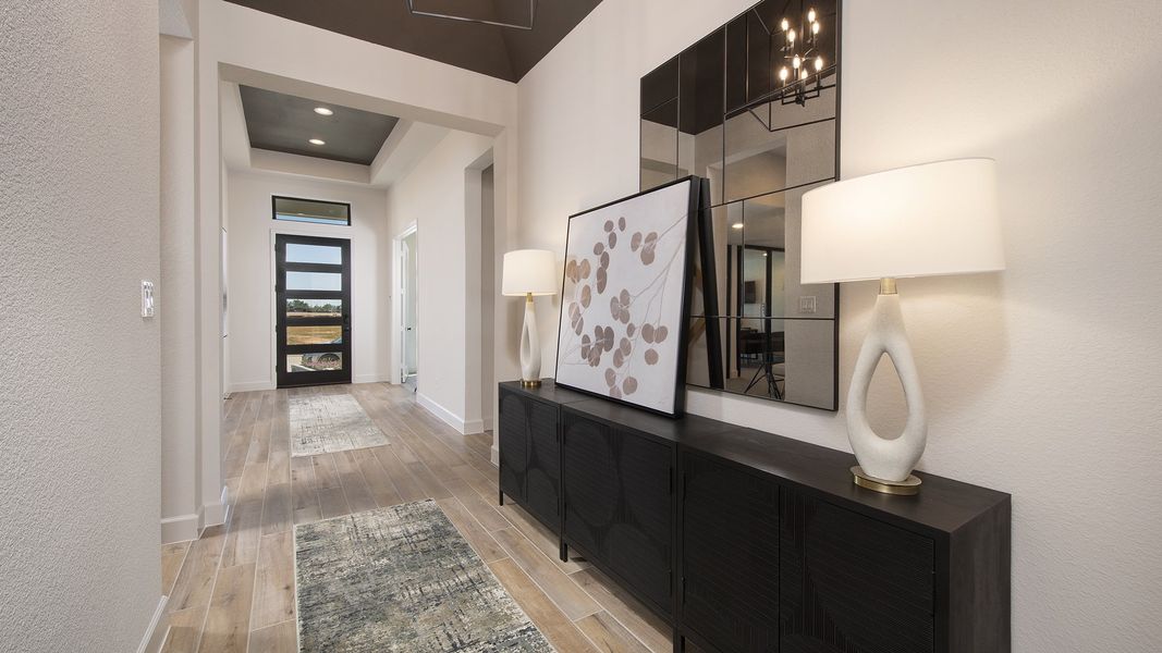 Furnished interior in a model home at Everly 50' in Hockley (Image 5).