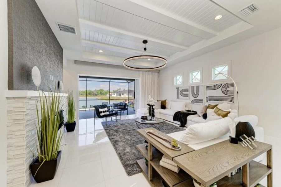 Furnished interior in a model home at The Willows in Parrish (Image 32). Furnished interior in a model home at The Willows in Parrish (Image 32).