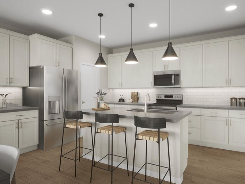 Furnished interior in a model home at Baler Mills in Gastonia (Image 8). Furnished interior in a model home at Baler Mills in Gastonia (Image 8).