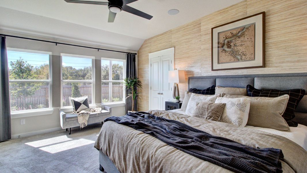 Furnished interior in a model home at Cloud Country in New Braunfels (Image 24).