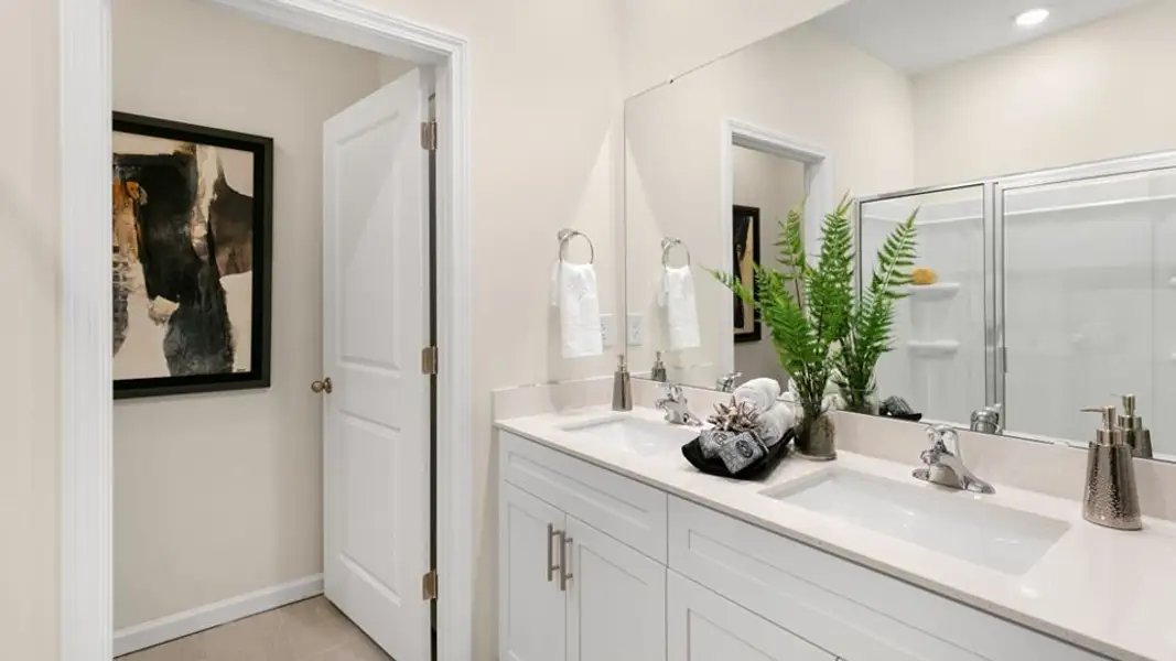 Furnished interior in a model home at Beaver Dam Crossing in Bailey (Image 22).