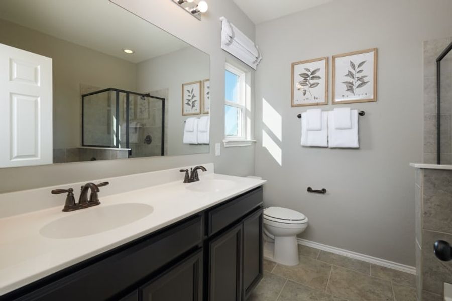 Furnished interior in a model home at Elley Crossing in New Braunfels (Image 26).