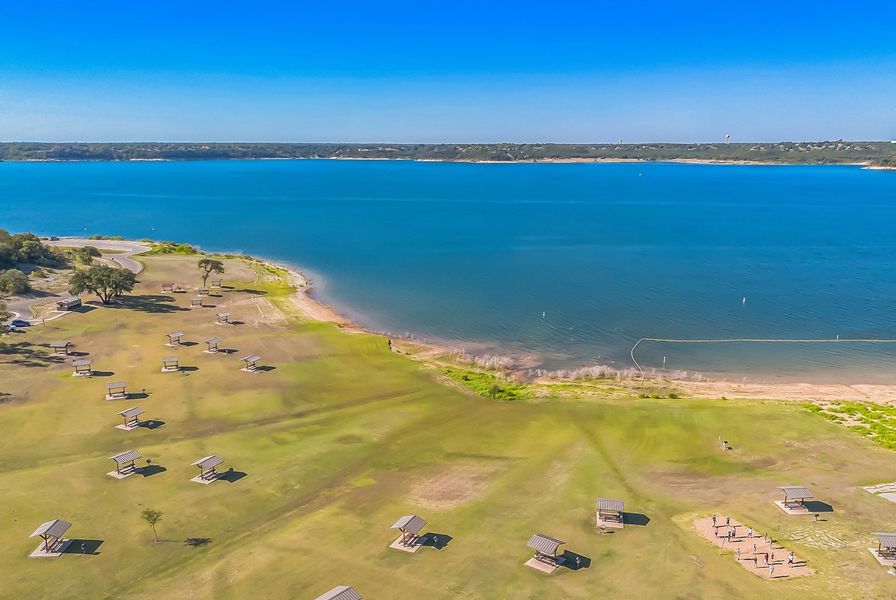 Temple Aerial Temple Lake Park 1of2