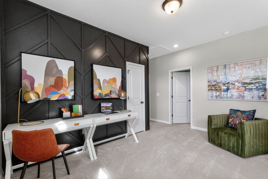 Furnished interior in a model home at Cape Overlook in Lillington (Image 15).