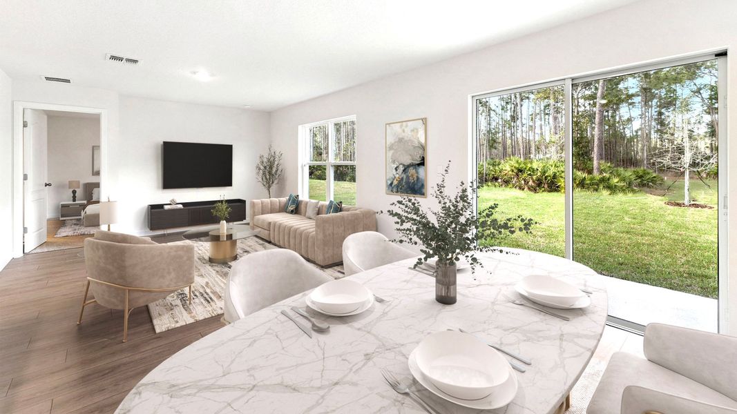 Furnished interior in a model home at Gardenside at Ormond Station in Ormond Beach (Image 13).