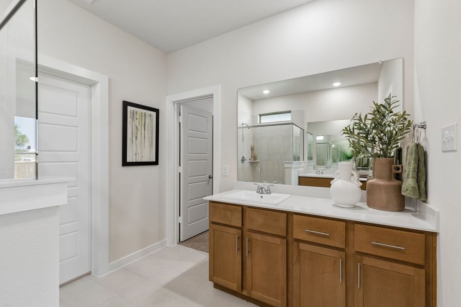 Furnished interior in a model home at Cibolo Hills West in Fort Worth (Image 33).