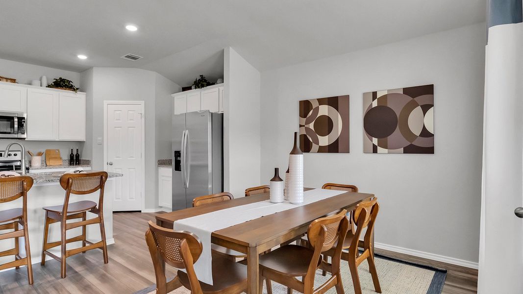 Furnished interior in a model home at Cedar Trails in Belton (Image 9).