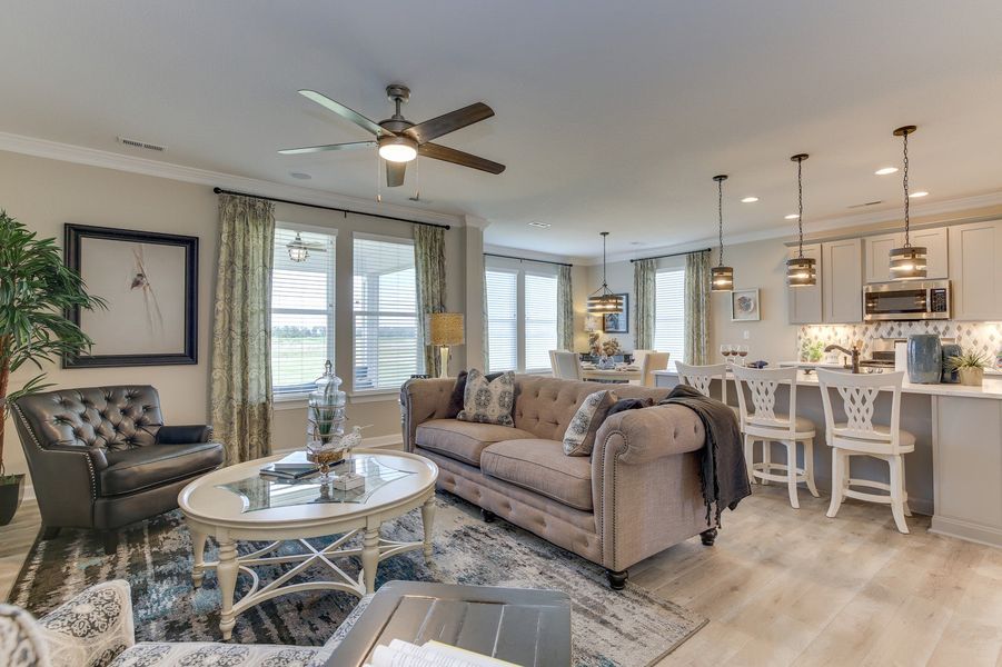 Furnished interior in a model home at Waterleigh in Moyock (Image 7).