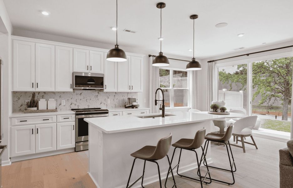 Furnished interior in a model home at Millstone in Cramerton (Image 17).