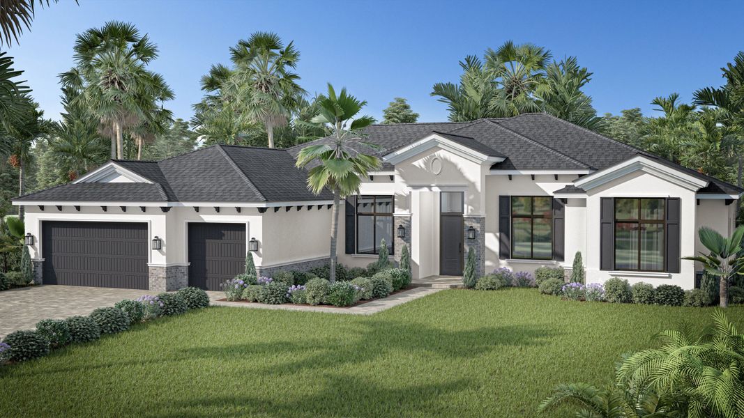 Front exterior of a home in the Heartwood community, located in Orlando, FL (Image 4).