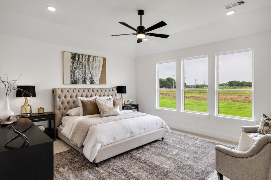 Furnished interior in a model home at Waterfall Ranch in Waxahachie (Image 25).