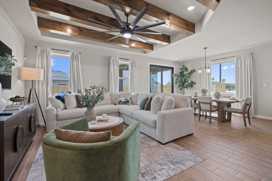 Furnished interior in a model home at Las Cruces in Alamo (Image 33).