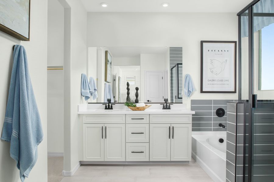 Furnished interior in a model home at Bethany Grove in Glendale (Image 10).