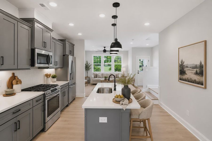 Furnished interior in a model home at Downtown Wilmington Collective in Wilmington (Image 4).
