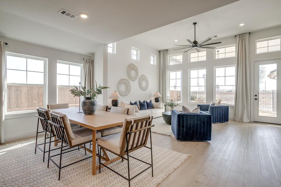 Furnished interior in a model home at MidTowne in Midlothian (Image 18).