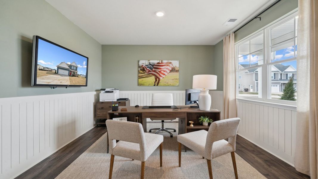 Furnished interior in a model home at Tooley Harbor in Elizabeth City (Image 4).