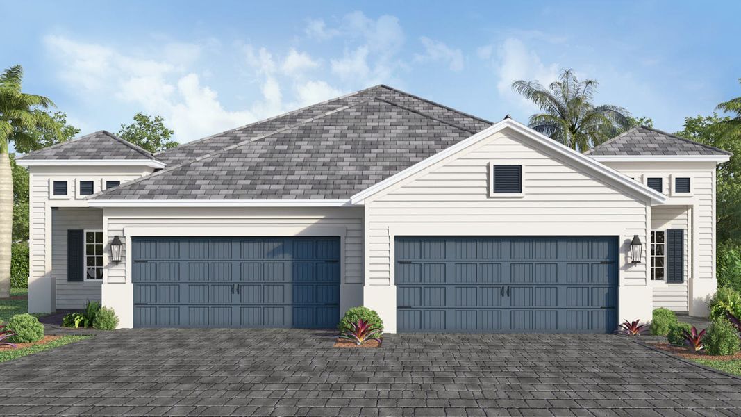 Front exterior of a home in the Kingston South Real Estate and Homes for Sale in Estero, FL - Neal Communities community, located in Estero, FL (Image 29).