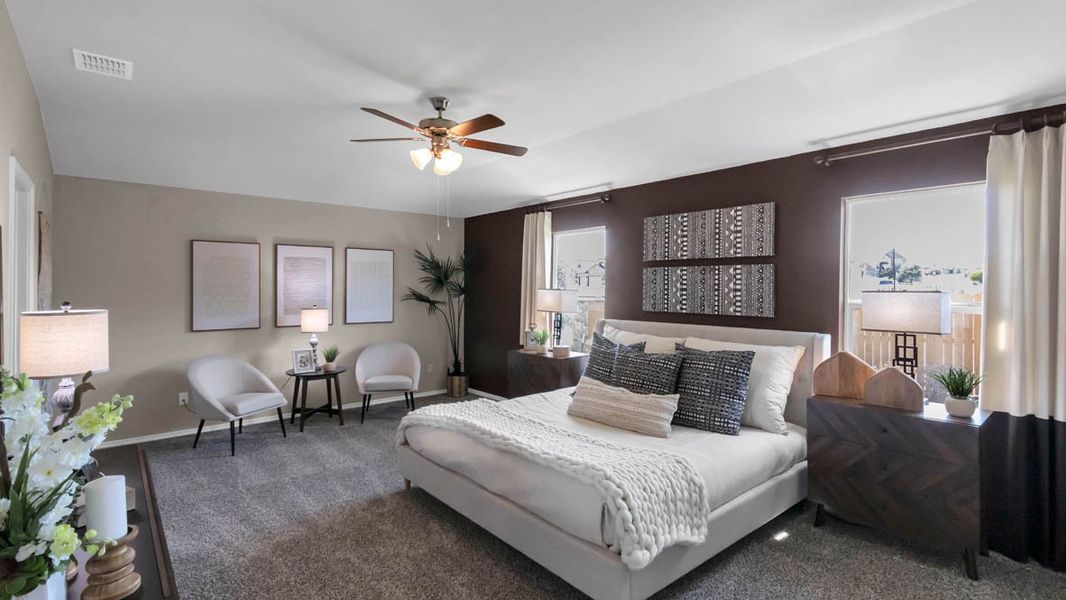 Furnished interior in a model home at Park Meadows in Lorena (Image 16).