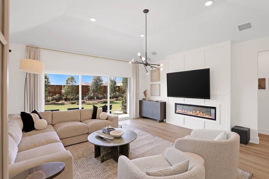 Furnished interior in a model home at Arboretum Estates in Forney (Image 8).