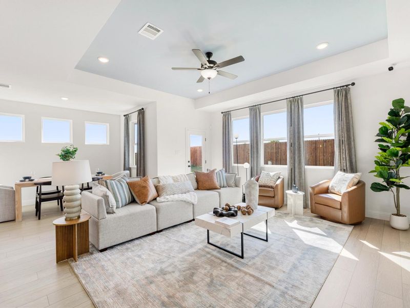 Furnished interior in a model home at Meadow Ridge Estates in Josephine (Image 5). Furnished interior in a model home at Meadow Ridge Estates in Josephine (Image 5).